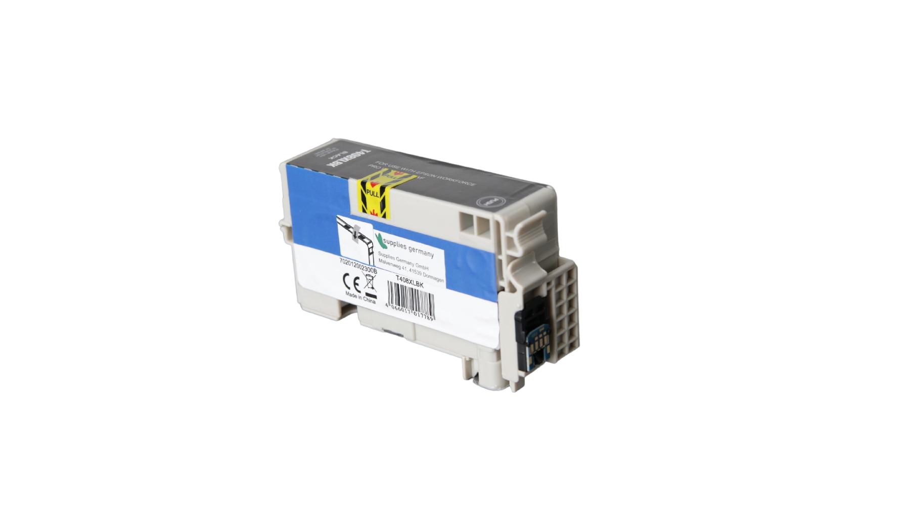 T408XLschwarz alternativ Tinte schwarz für Epson / C13T09K14010 / 2.200 Seiten T408XLschwarz alternativ Tinte schwarz für Epson / C13T09K14010 / 2.200 Seiten