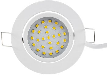 LED-Einbauleuchte "Flat-32dim" warmweiß, 80x32mm, 5W, 590lm, weißes Gehäuse