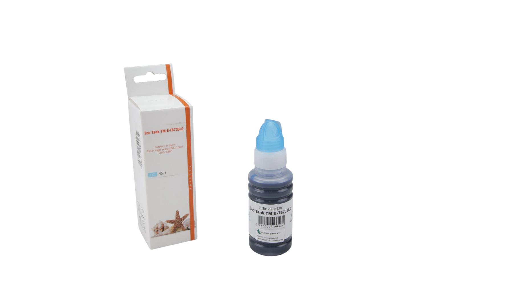 T6735LC Eco Tank Nachfüllflasche LightCyan für Ep / T6735LC / 70ml T6735LC Eco Tank Nachfüllflasche LightCyan für Ep / T6735LC / 70ml