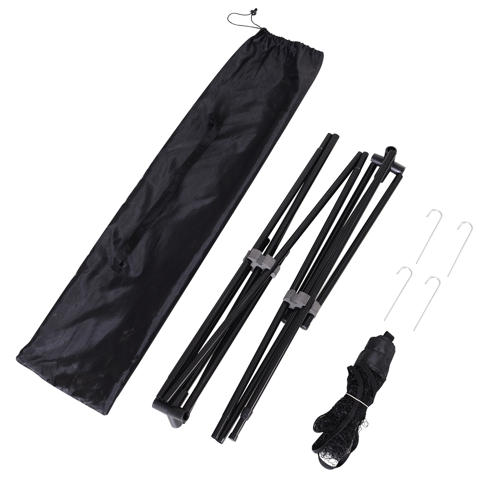 Badmintonnetz 94/158cm faltbares Volleyballnetz mit Transporttasche 2-Fach-Höhenverstellbar Tennisnetz Badminton Netz tragbares Set für Tennis Federballnetz für Garten Park Outdoor