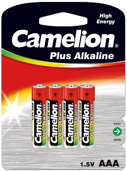 Micro-Batterien CAMELION AlkalinePlus, Typ AAA/LR03, 1,5V, 4er-Pack