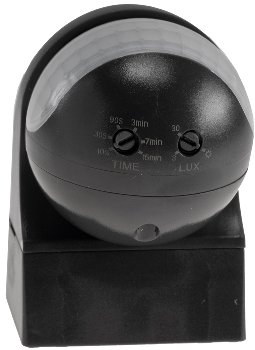 Aufputz Bewegungsmelder "CBM-Slim" 180°, LED geeignet, IP44, 1-800W, anthrazit