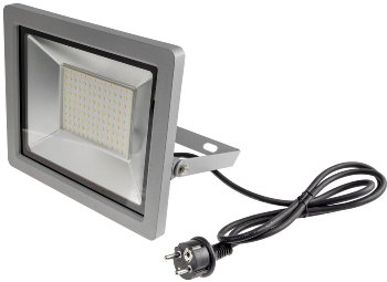 LED-Fluter SlimLine "CTF-SLT 99" silber, 100W, 9230lm, 4000K, neutralweiß, IP44