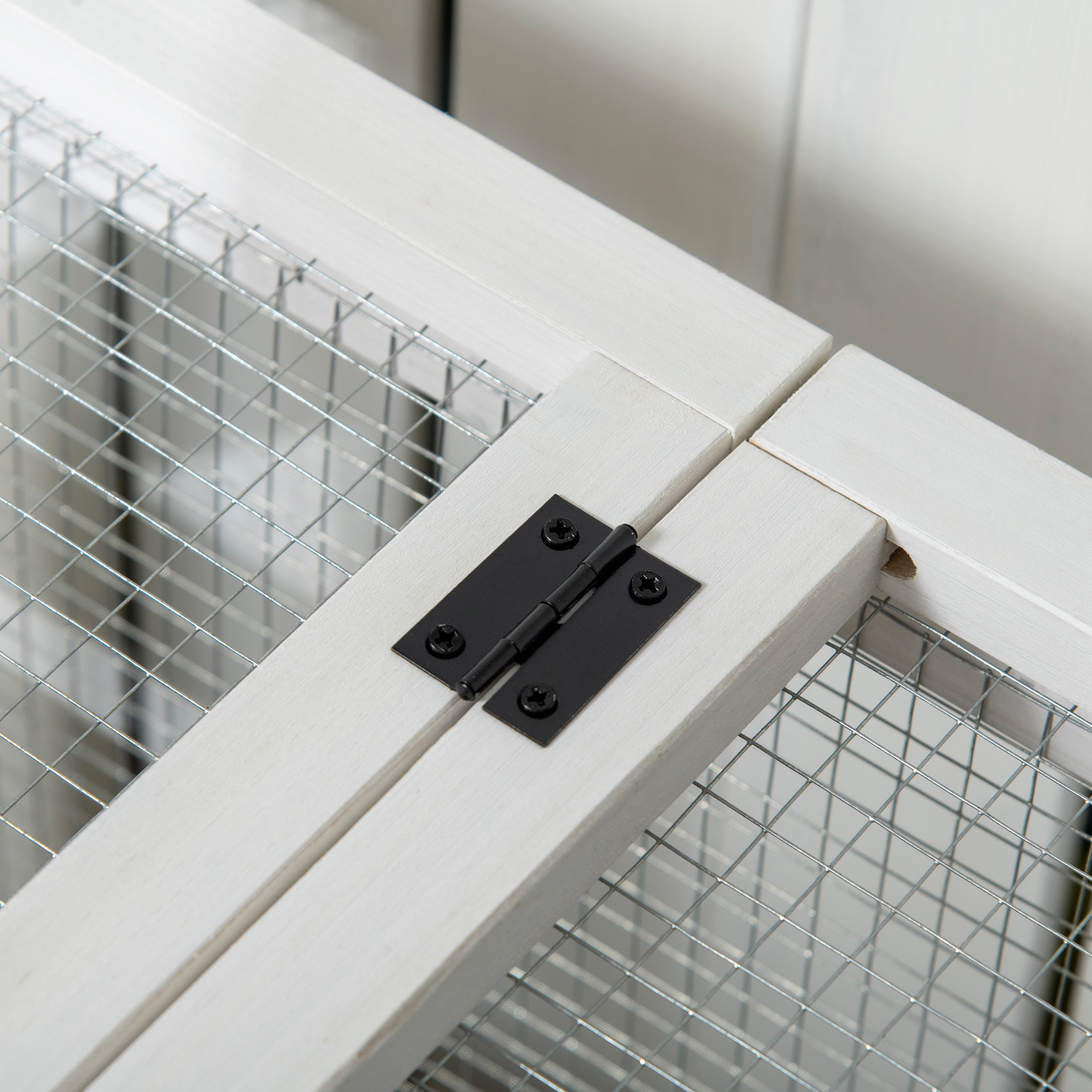 Kleintierstall für Zwergkaninchen, Meerschweinchen, mit Rädern, 108 x 58 x 73,5 cm, Gelb