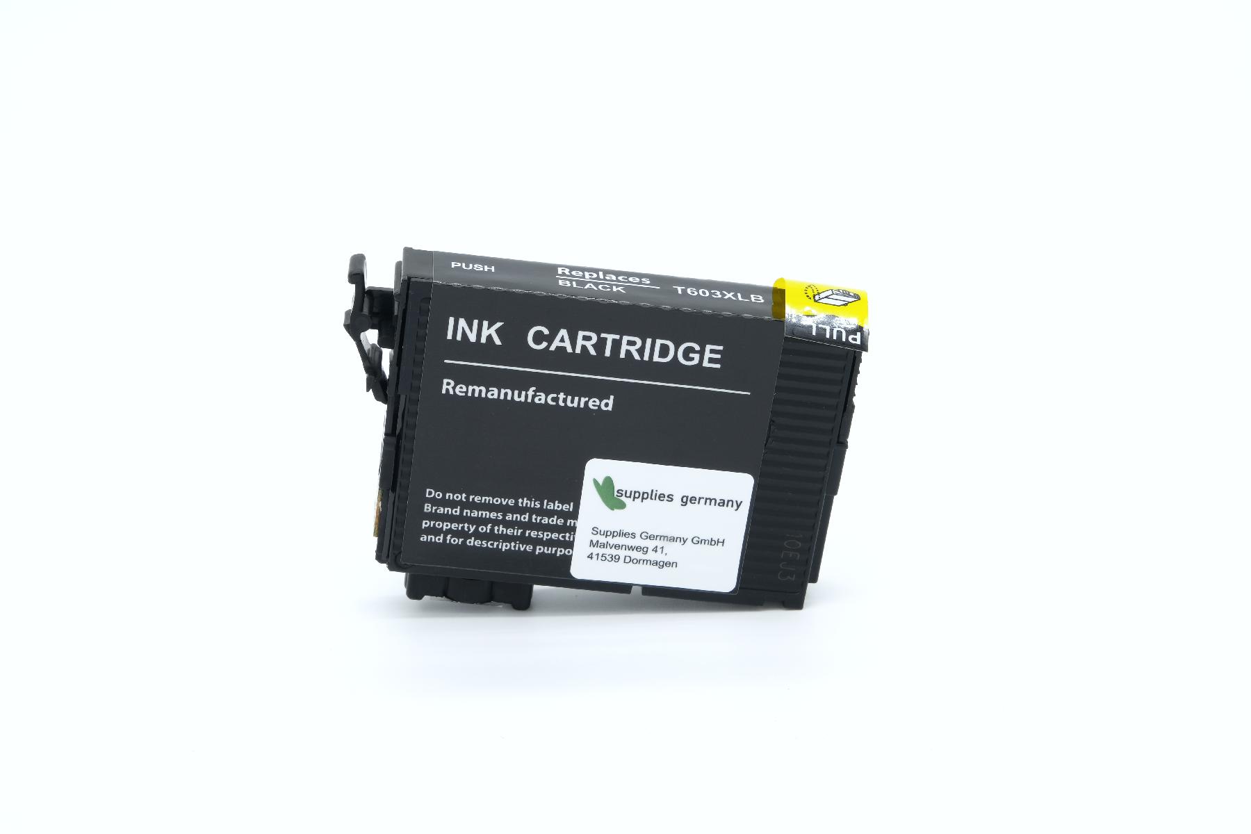 T603XLschwarz alternativ Tinte schwarz für Epson / C13T03A14010 / 13ml / 500 Seiten T603XLschwarz alternativ Tinte schwarz für Epson / C13T03A14010 / 13ml / 500 Seiten