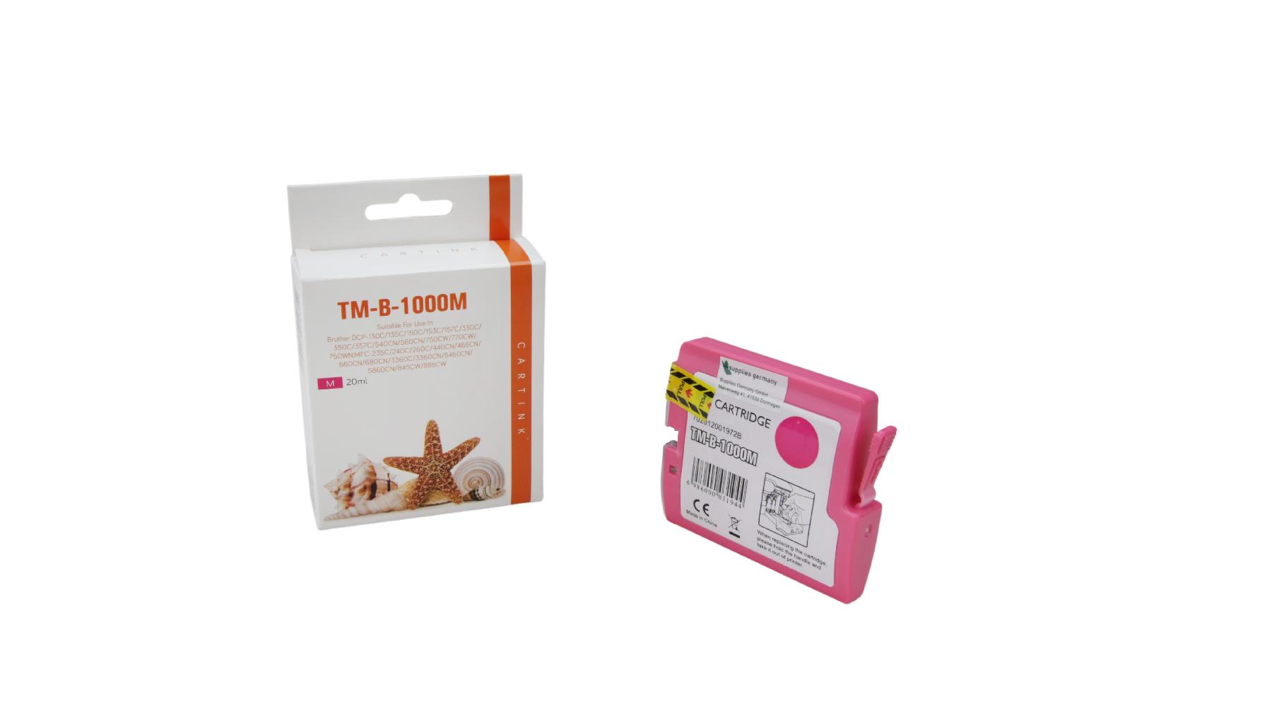 LC970/1000M alternativ Seestern Tinte Magenta / LC1000M / 20ml LC970/1000M alternativ Seestern Tinte Magenta / LC1000M / 20ml