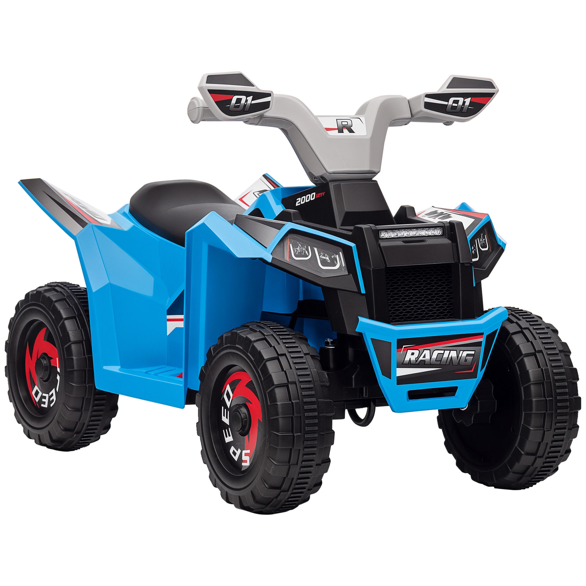 Elektro-Kinderquad, 2,5 km/h, Vorwärts- & Rückwärtsgang, für 18-36 Monate, Blau