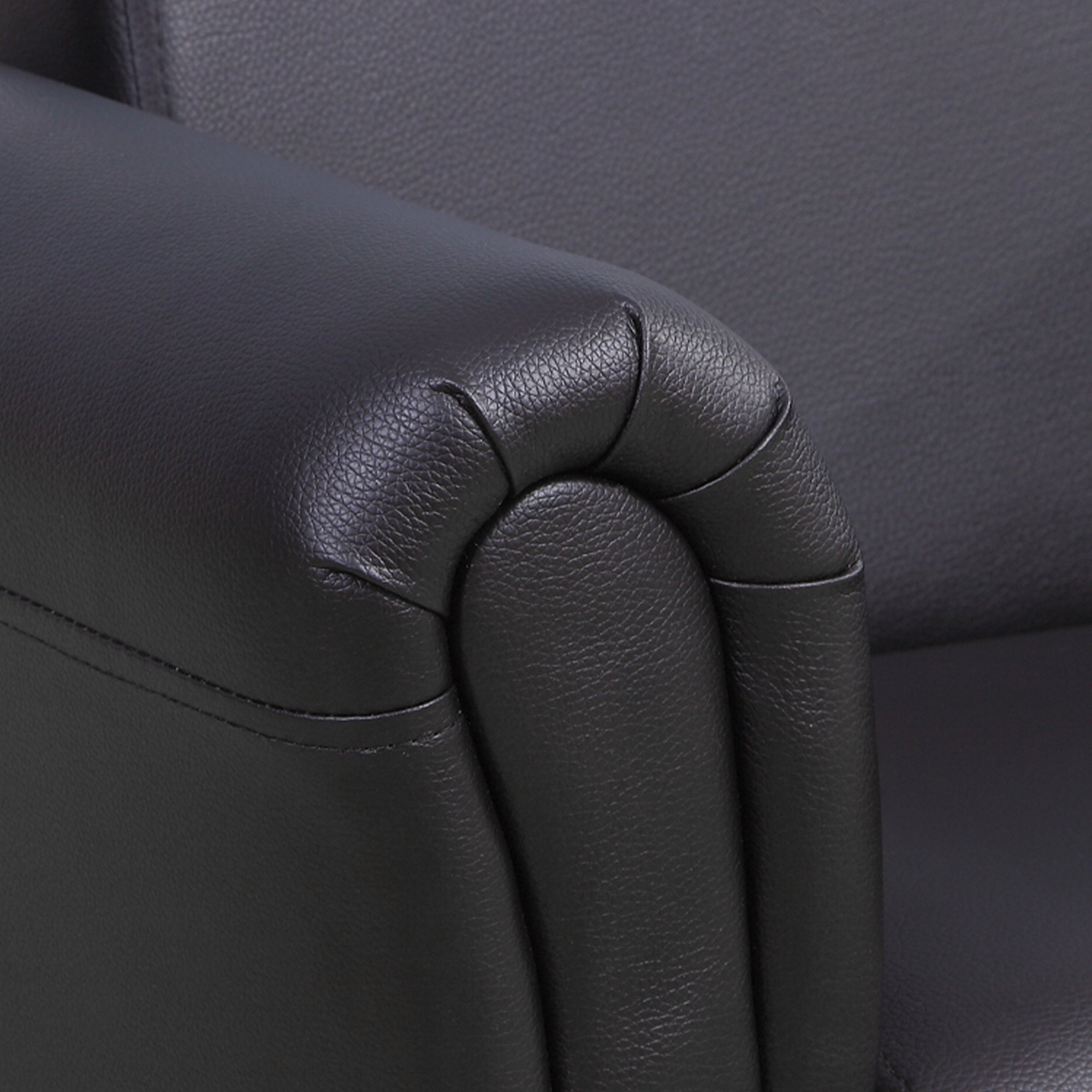 Kindersessel mit Fußhocker Kindercouch Kindersofa Minisofa für 1,5-3 Jahre Kinder Kindermöbel Holz Schwarz 54 x 42 x 41 cm