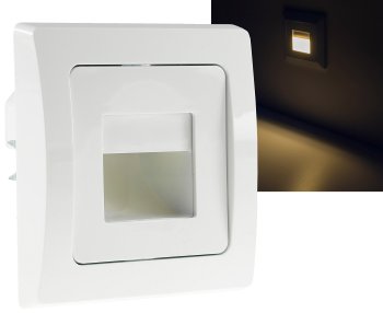 DELPHI LED-Einbauleuchte "COB" weiß, 80x80mm, 3000k, warmweiß, 55 Lumen