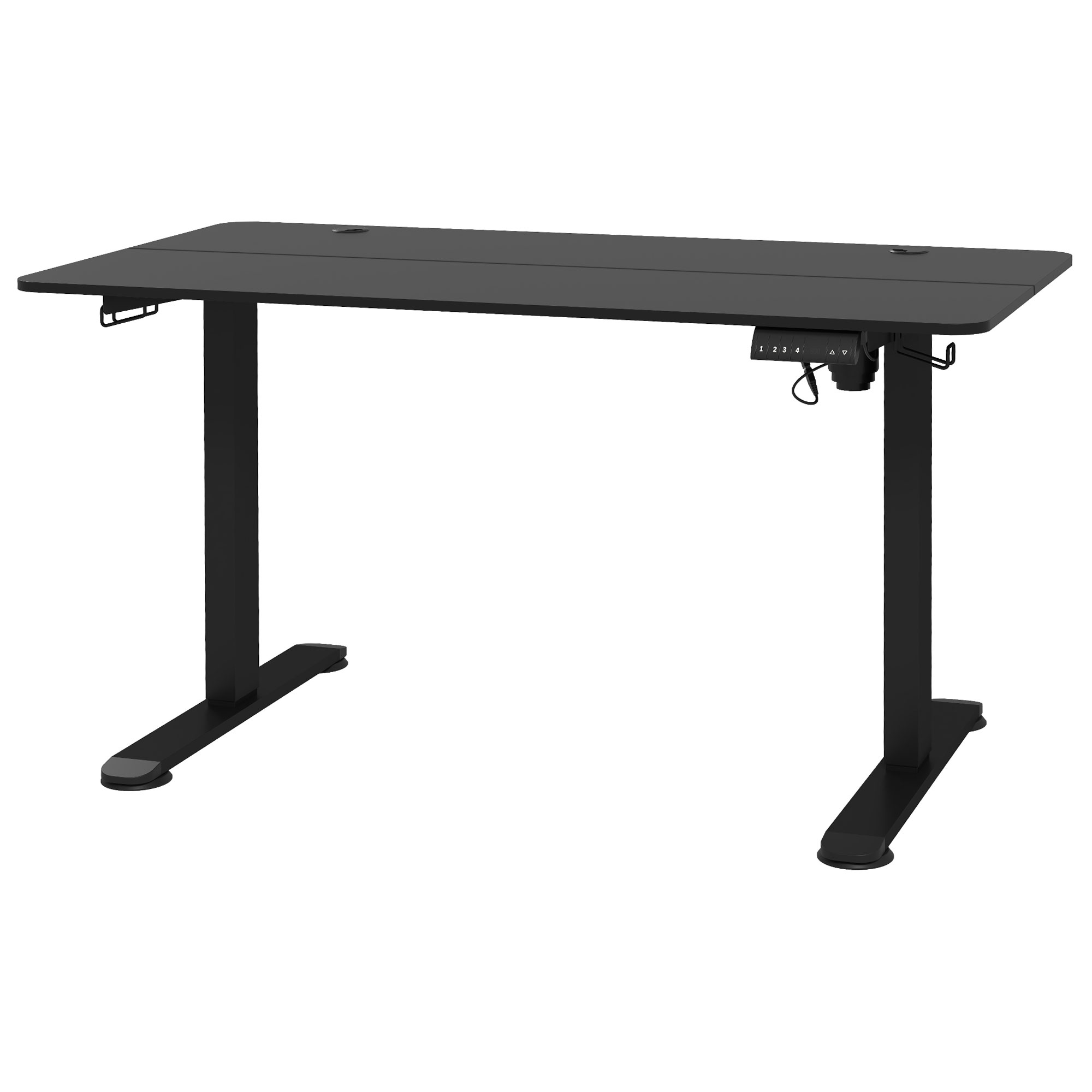 Stehpult höhenverstellbarer Computertisch Schreibtisch, 140 cm x 70 cm x 116 cm, Schwarz