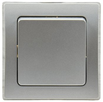 DELPHI Taster, 0-250V~/ 10A, inkl. Rahmen, UP, silber