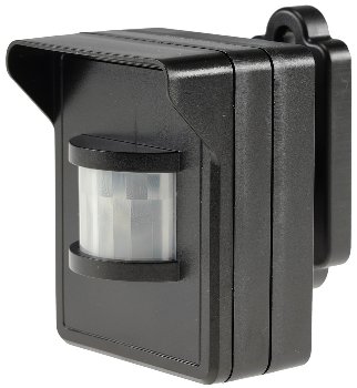 Funk-Bewegungsmelder für "Pilota Casa", IP44, 90°/8m PIR, Aufputz, schwarz