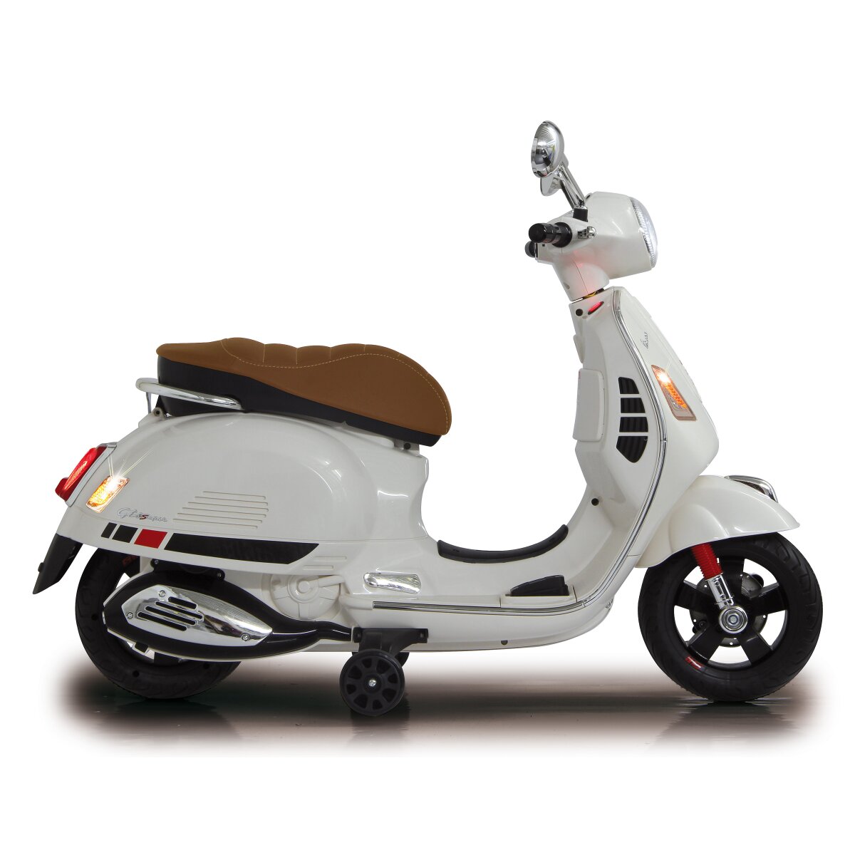 Kindermotorrad Vespa GTS 125 weiß Li-Power 12.6