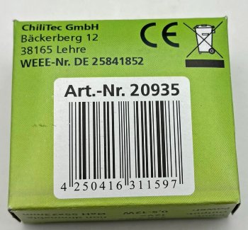 LED-Trafo "CT-12E-V2R", 0,5-12W rund, Ein 220-240V, Aus 12V= Konstantspannung