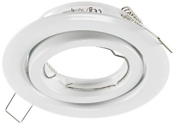 Decken-Einbaustrahler "SR90" weiß, schwenkbar, Ø98mm, für 50mm Lampen