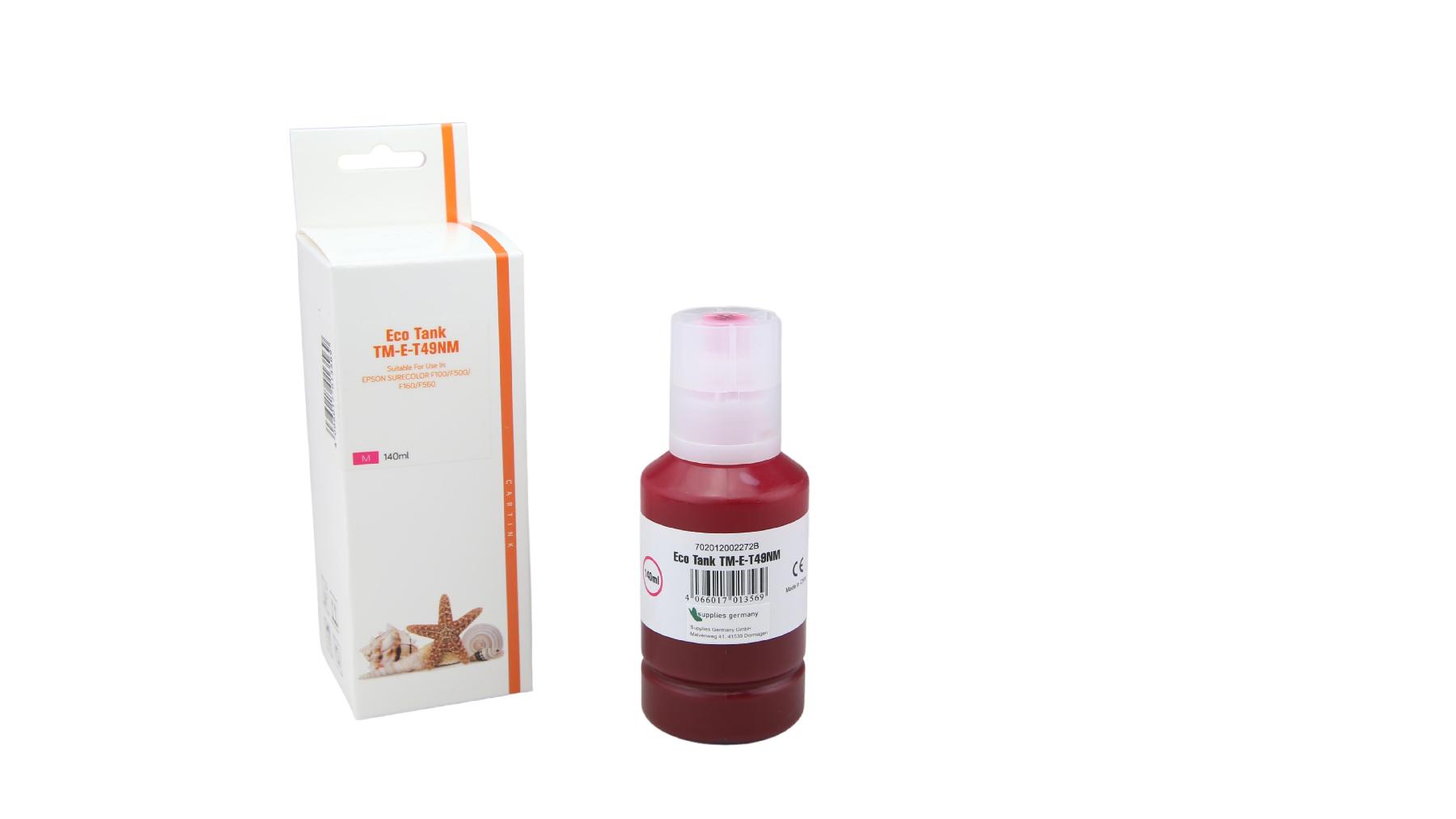 T49NM Eco Tank Nachfüllflasche Magenta für Epson / C13T49N300 / 140ml T49NM Eco Tank Nachfüllflasche Magenta für Epson / C13T49N300 / 140ml
