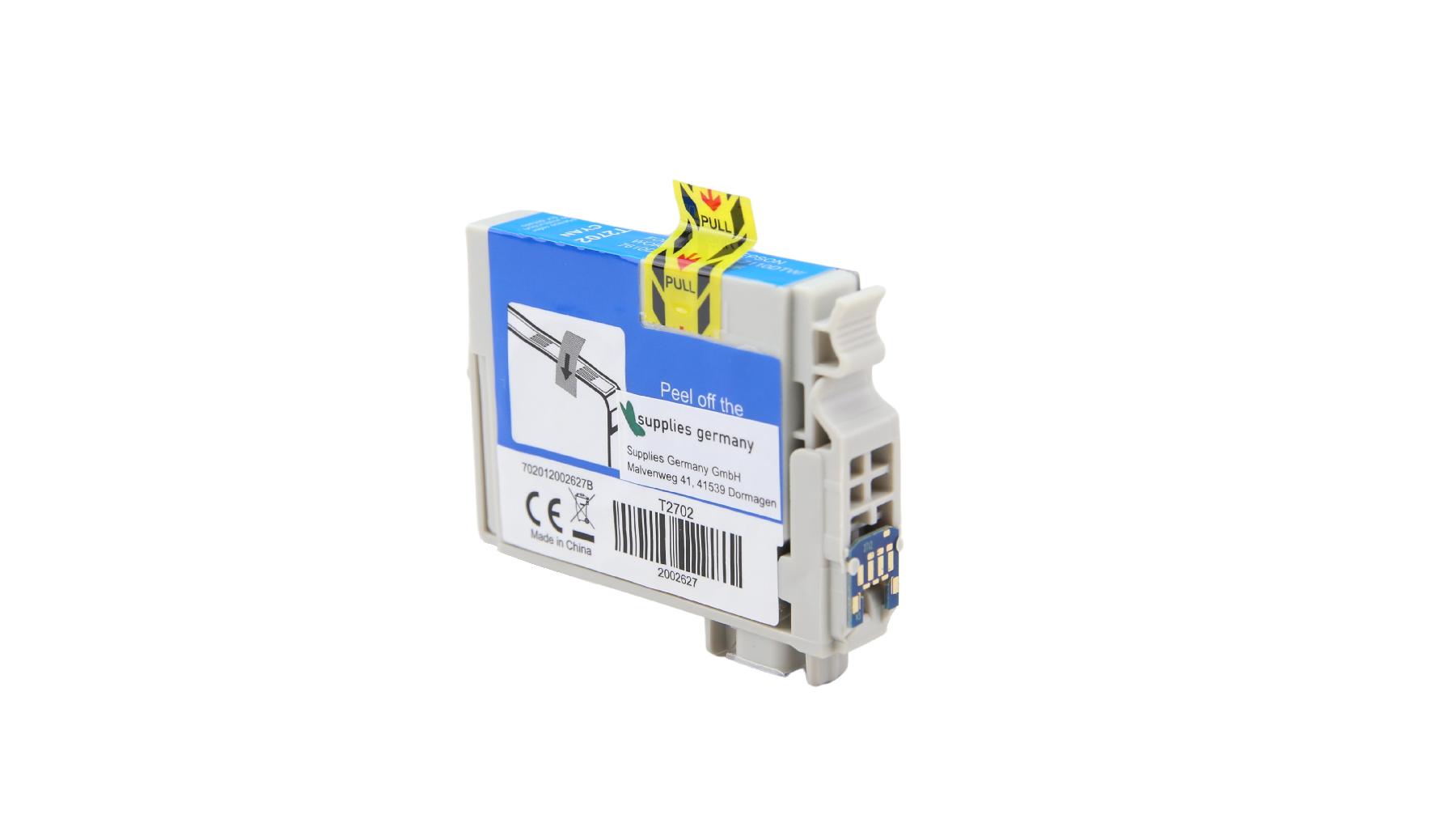 T2702 alternativ Tinte Cyan für Epson / C13T27024010 / 14ml T2702 alternativ Tinte Cyan für Epson / C13T27024010 / 14ml