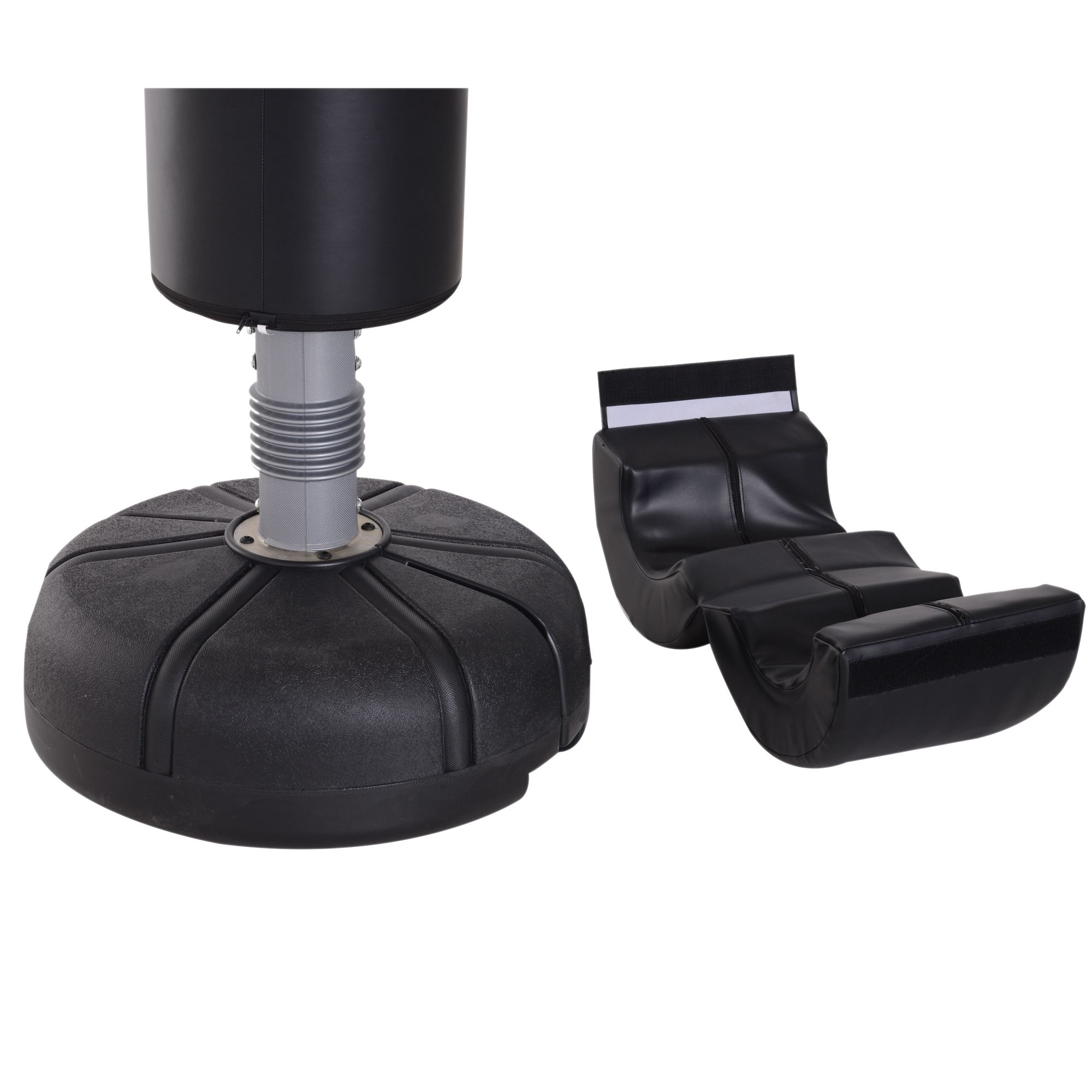 Freistehender Standboxsack mit Ständer und Kunststoff-Pad, 176 cm, Geeignet für Profis und Anfänger, Schwarz