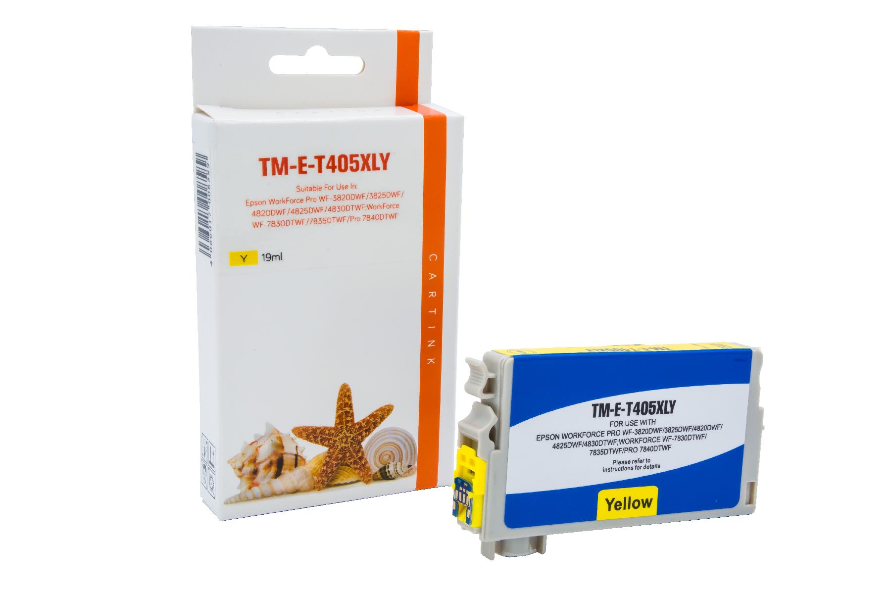 T405XLY alternativ Seestern Tinte gelb für Ep / C13T05H44010 / 19 ml T405XLY alternativ Seestern Tinte gelb für Ep / C13T05H44010 / 19 ml