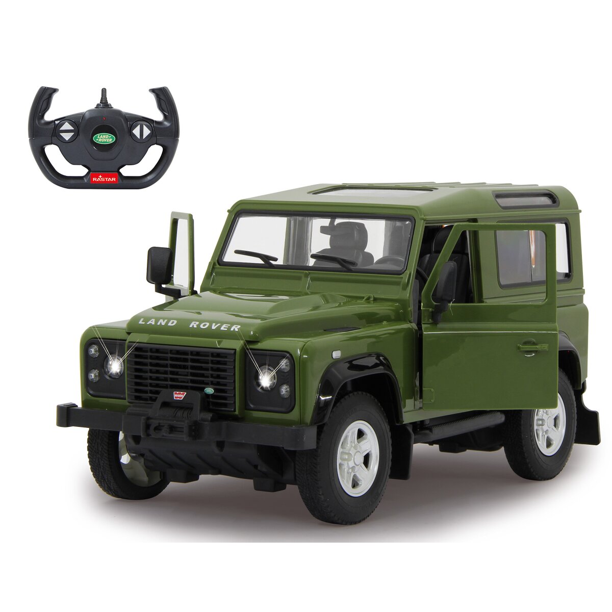 Land Rover Defender 1:14 grün 2,4GHz Tür manuell Land Rover Defender 1:14 grün 2,4GHz Tür manuell