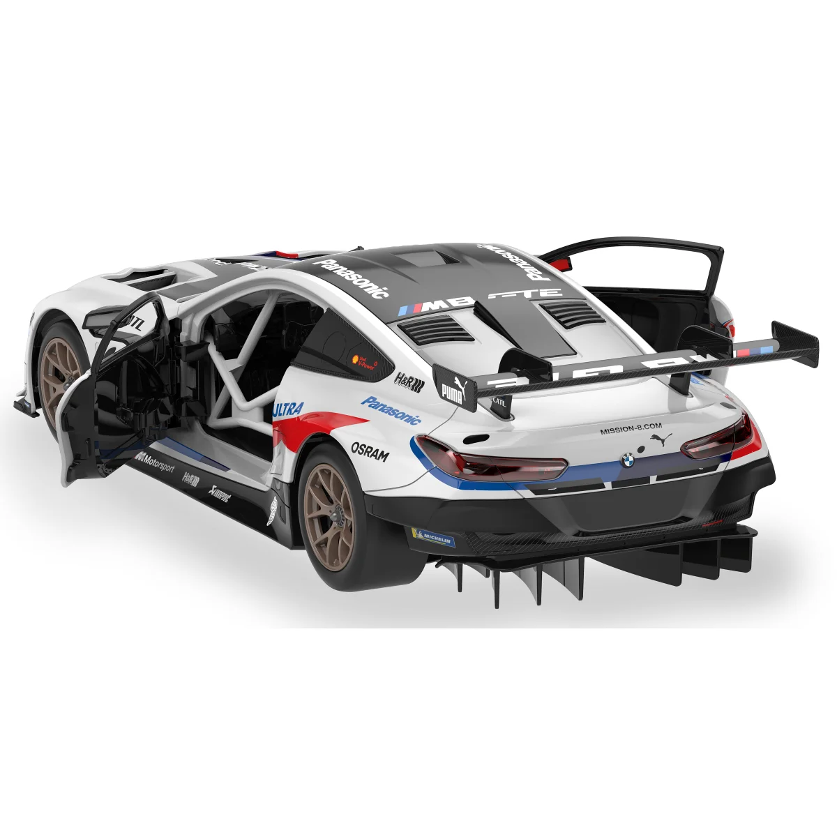 BMW M8 GTE 1:18 weiß 2,4GHz Bausatz