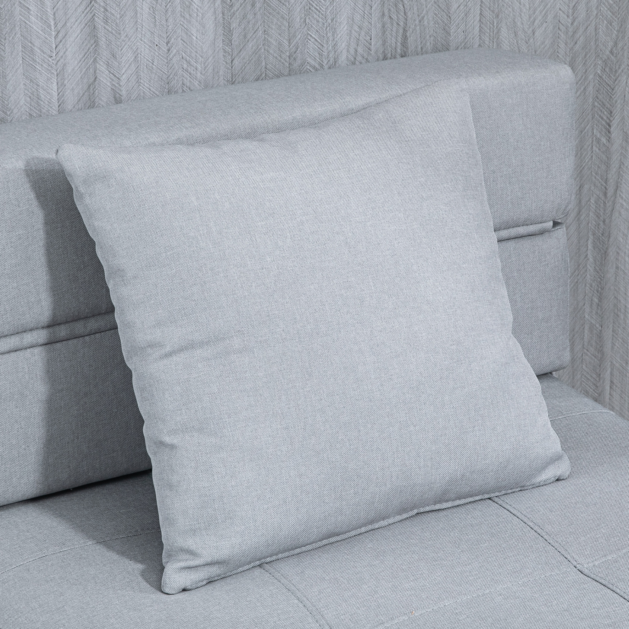 Relaxsessel Liegesessel Sessel mit Bettfunktion, inkl, 1 Kissen, 70 cm x 70 cm x 61 cm, Hellgrau