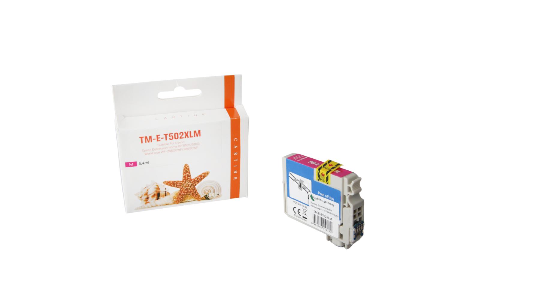 T502XLM alternativ Seestern Tinte Magenta für E / C13T02W34010 / 6,4ml T502XLM alternativ Seestern Tinte Magenta für E / C13T02W34010 / 6,4ml