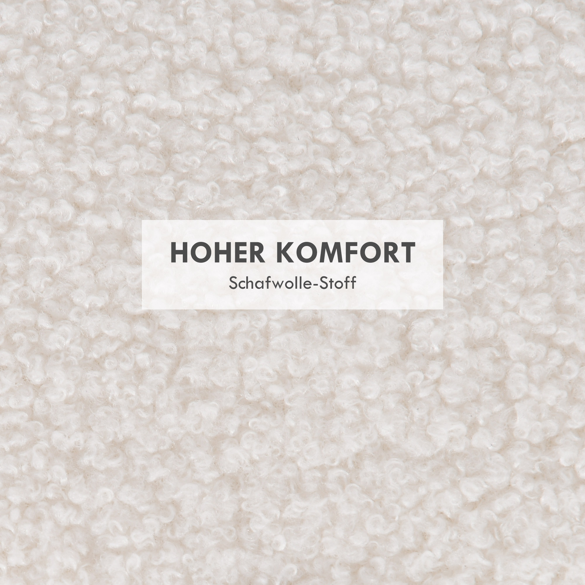 Hocker Polsterhocker, Teddyfleece, versteckter Stauraum, umkehrbarer Deckel, 56 cm x 56 cm x 42 cm, Weiß