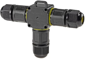 Kabelverbinder T-Form, IP68, 450V/24A, Klemmanschluss, für Kabel Ø 6-11mm