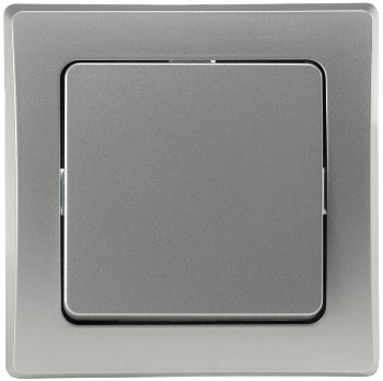 DELPHI Wechsel-Schalter, 250V~/ 10A, inkl. Rahmen, UP, silber