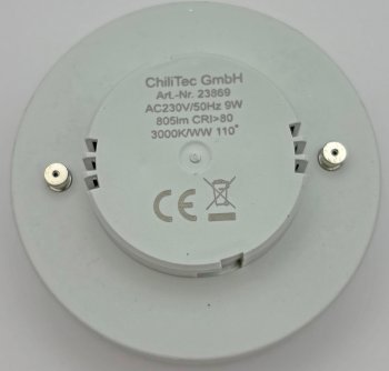 LED Leuchtmittel GX53 "XH 90" warmweiß, 9W, 805lm, Ø75x25mm, 120°, 3000k