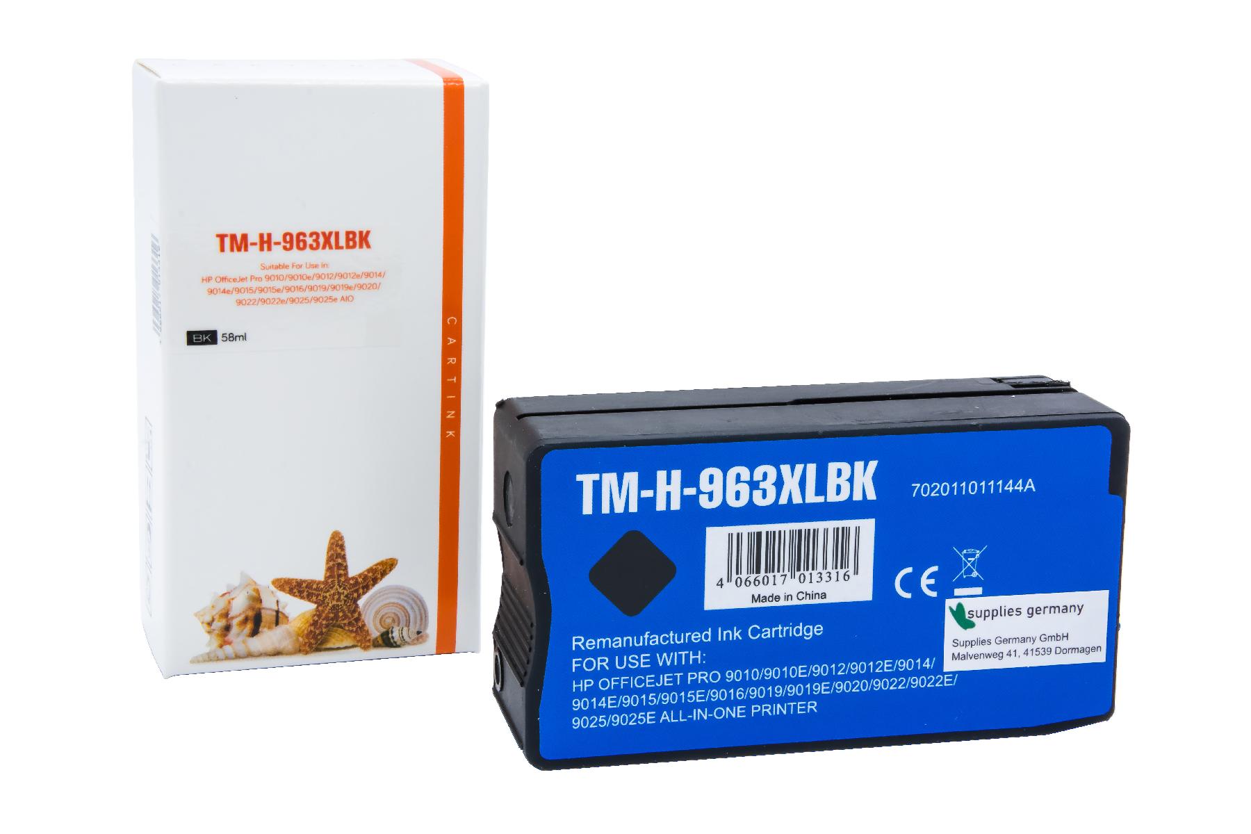 963XLschwarz Refill Tinte schwarz für HP / 3JA30AE / 58ml 963XLschwarz Refill Tinte schwarz für HP / 3JA30AE / 58ml