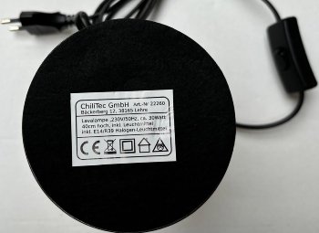 Lavalampe "CTL-BLEEN" 40cm, Wasser: Klar, Wachs: Grün, Body: Schwarz