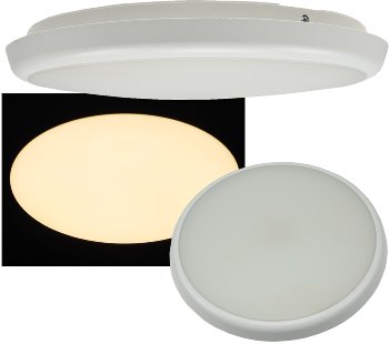 LED Deckenleuchte "SALAO 22 WW" IP54, 22W, 2200lm, 3000K, HF Bewegungsmelder