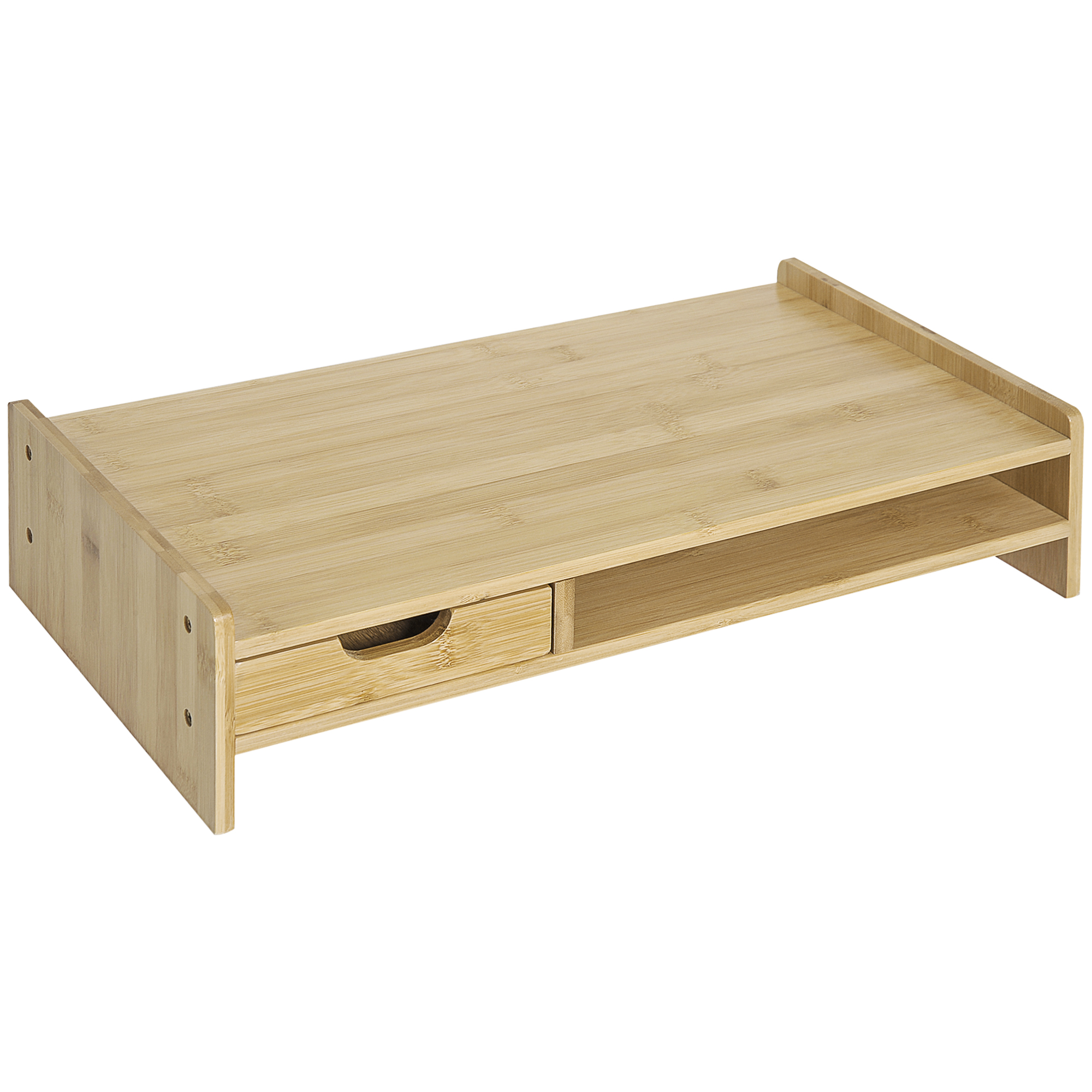 Monitorständer mit Schublade Bildschirmerhöhung Monitor Ständer Bildschirmständer für PC Notebook Drucker 49 x 25,5 x 11,5 cm Natur Monitorständer mit Schublade Bildschirmerhöhung Monitor Ständer Bildschirmständer für PC Notebook Drucker 49 x 25,5 x 11,5 cm Natur