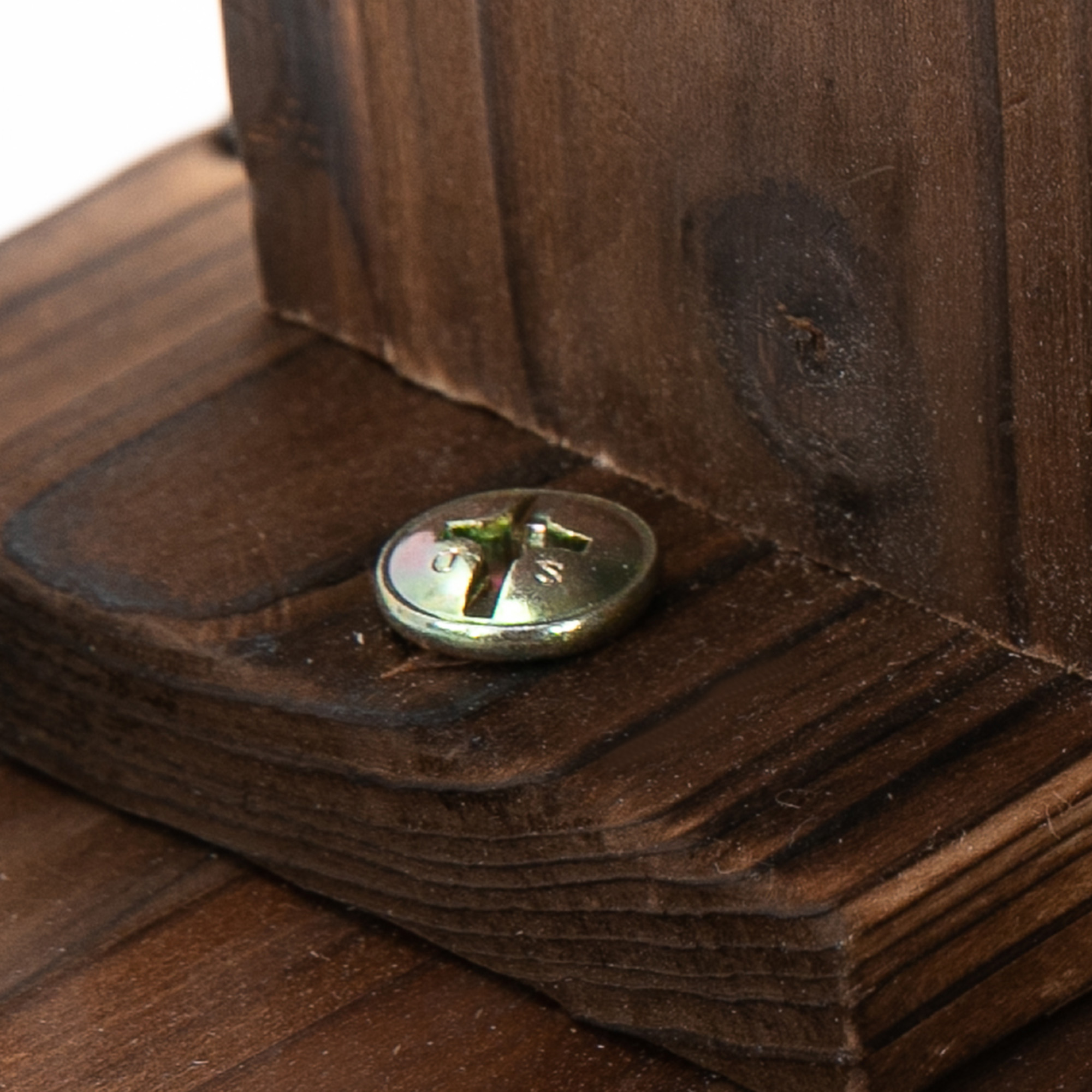 Gartenbrunnen Zierbrunnen Springbrunnen Fassbrunnen Wasserfall Holzeimer Tannenholz + Metall Dunkelbraun Ø27 x 37 cm