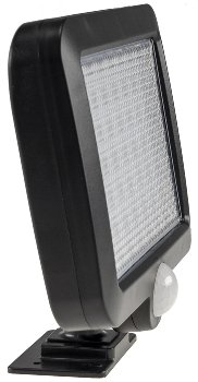 LED Solar Wandleuchte m. Bewegungsmelder, 300lm, 6000K, Akku, externe Solarzelle