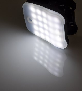 LED Solar Klemmleuchte "SWK 8020", PIR Bewegungsmelder, 25 LEDs, IP44