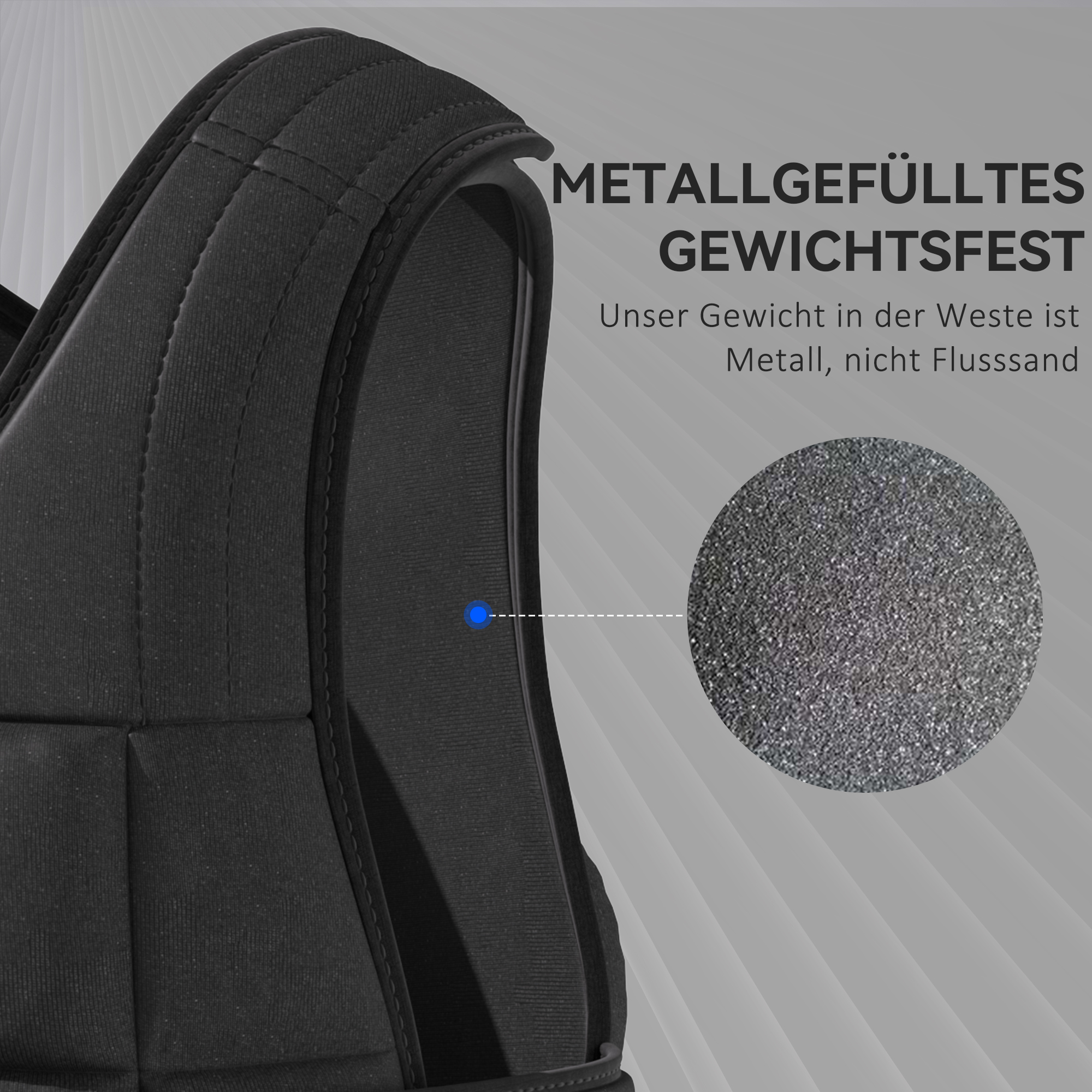 Gewichtsweste 20 KG verstellbare Trainingsweste mit herausnehmenbar Gewichten Schwarz