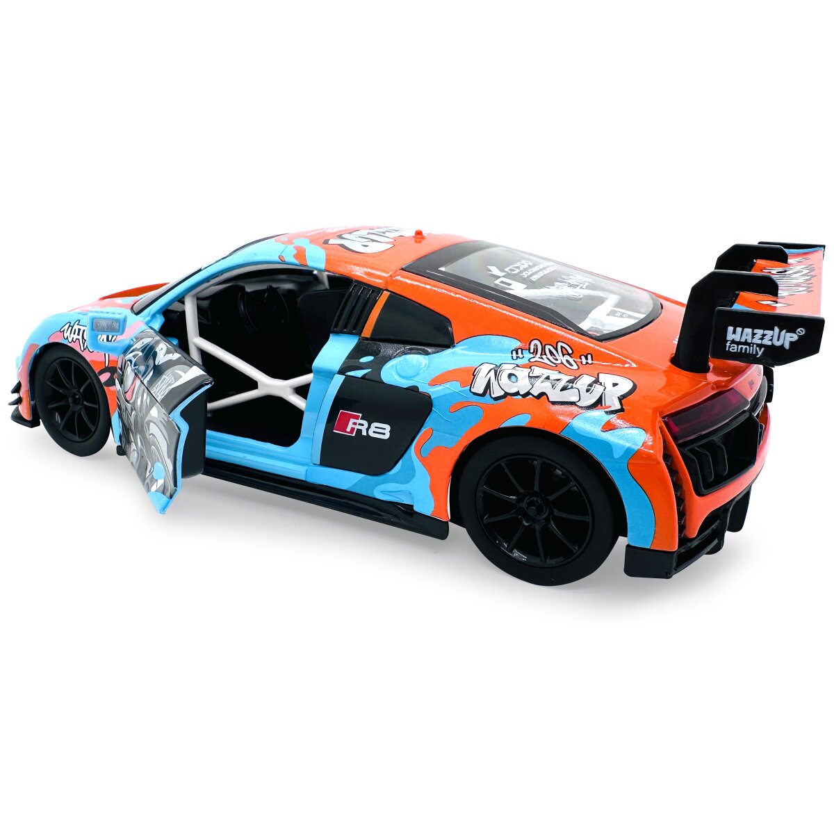 Audi R8 LMS Diecast 1:24 blau inkl. Knopfzellen