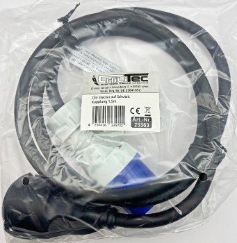 CEE auf Schutzkontakt-Kupplung 1,5m, 230V, Adapter für Wohnwagen, Camping