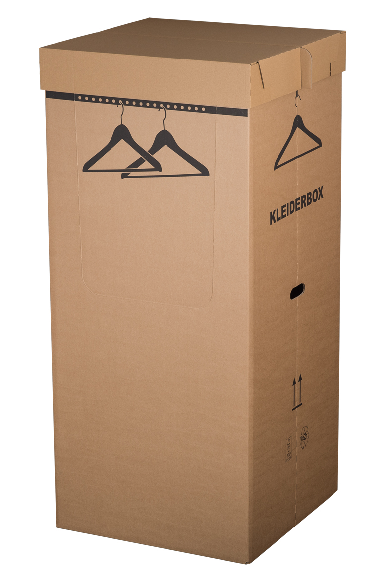 Umzugskarton / Kleiderbox, 545x545x1240mm, bis 30kg, 2-wellig, VPE1 Umzugskarton / Kleiderbox, 545x545x1240mm, bis 30kg, 2-wellig, VPE1