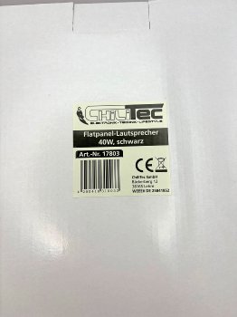 Flatpanel-Lautsprecher, 40W, schwarz, Surround, 4 Ohm, 86dB, 2-Wege, Paar