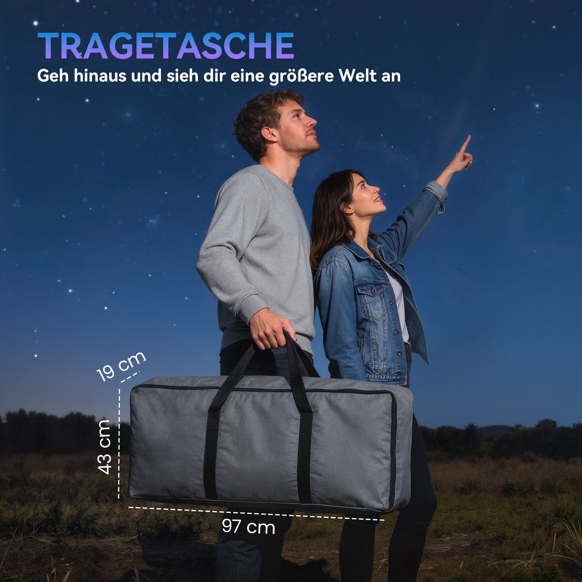 Spiegelteleskop , 114 mm Objektiv, 2 Okulare, Sucherfernrohr, Aluminium, Dunkelblau