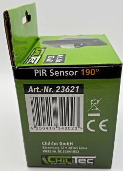 Unterputz PIR Bewegungsmelder 190° IP65, 2 & 3 - Draht Technik, anthrazit
