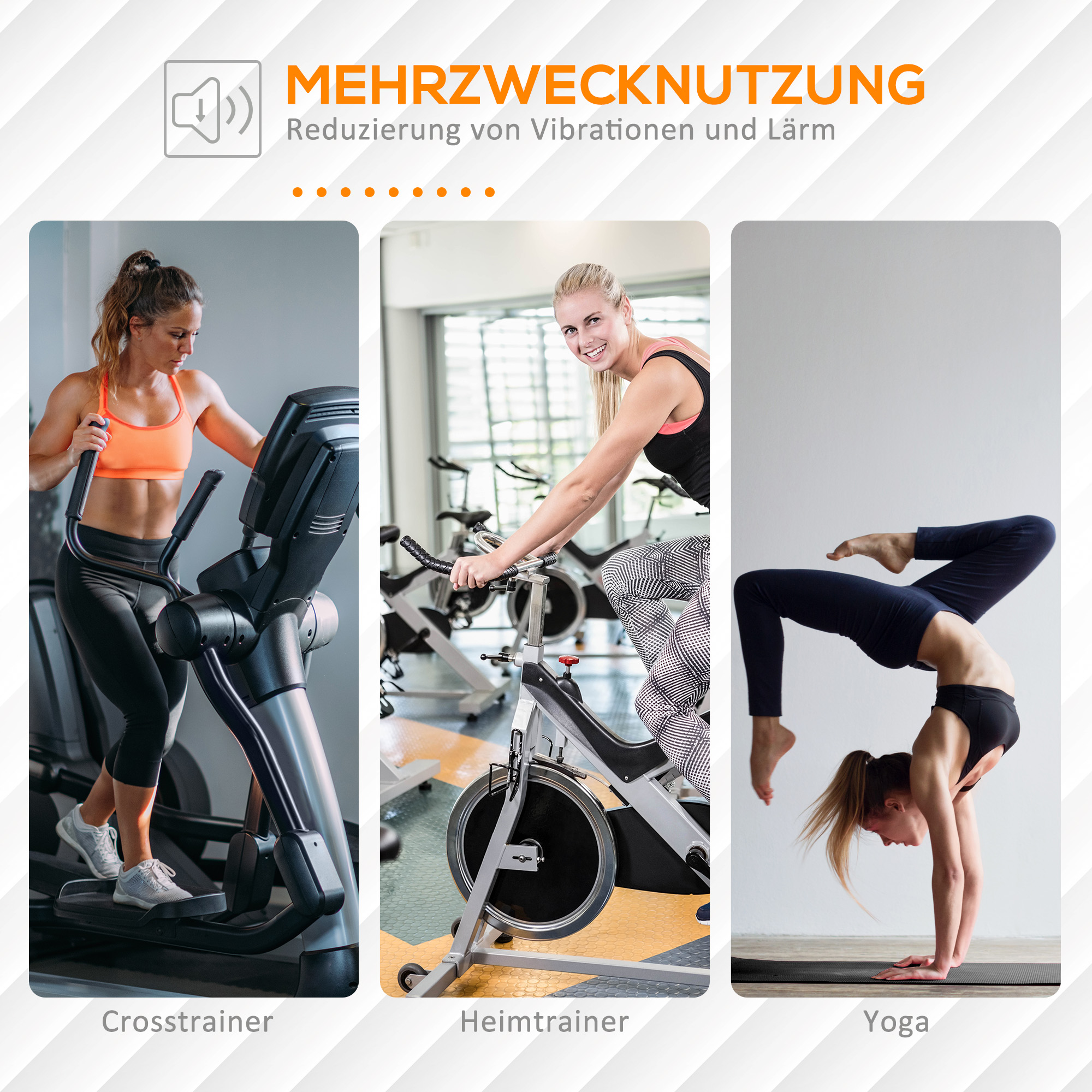Bodenschutzmatte für Fitnessgeräte rutschfest Fitnessmatte 4 mm Dicke Unterlegmatte 200x100 cm Schwarz