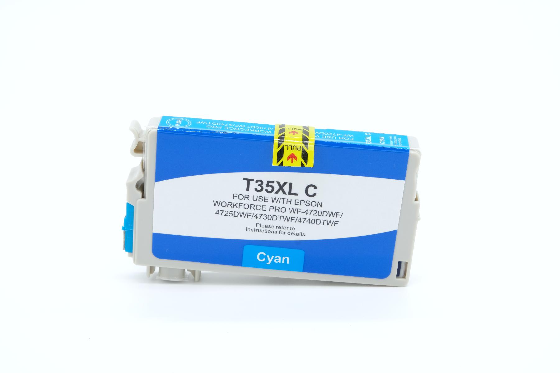 T35XLC alternativ Tinte Cyan für Epson / C13T35924010 / 1.900 Seiten T35XLC alternativ Tinte Cyan für Epson / C13T35924010 / 1.900 Seiten