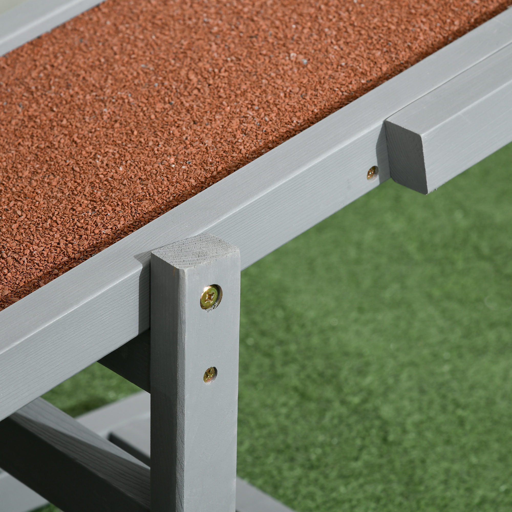 Hundewippe Aqulity-Wippe Hundesportwippe, 180 x 30 x 30 cm, Grau + Braun