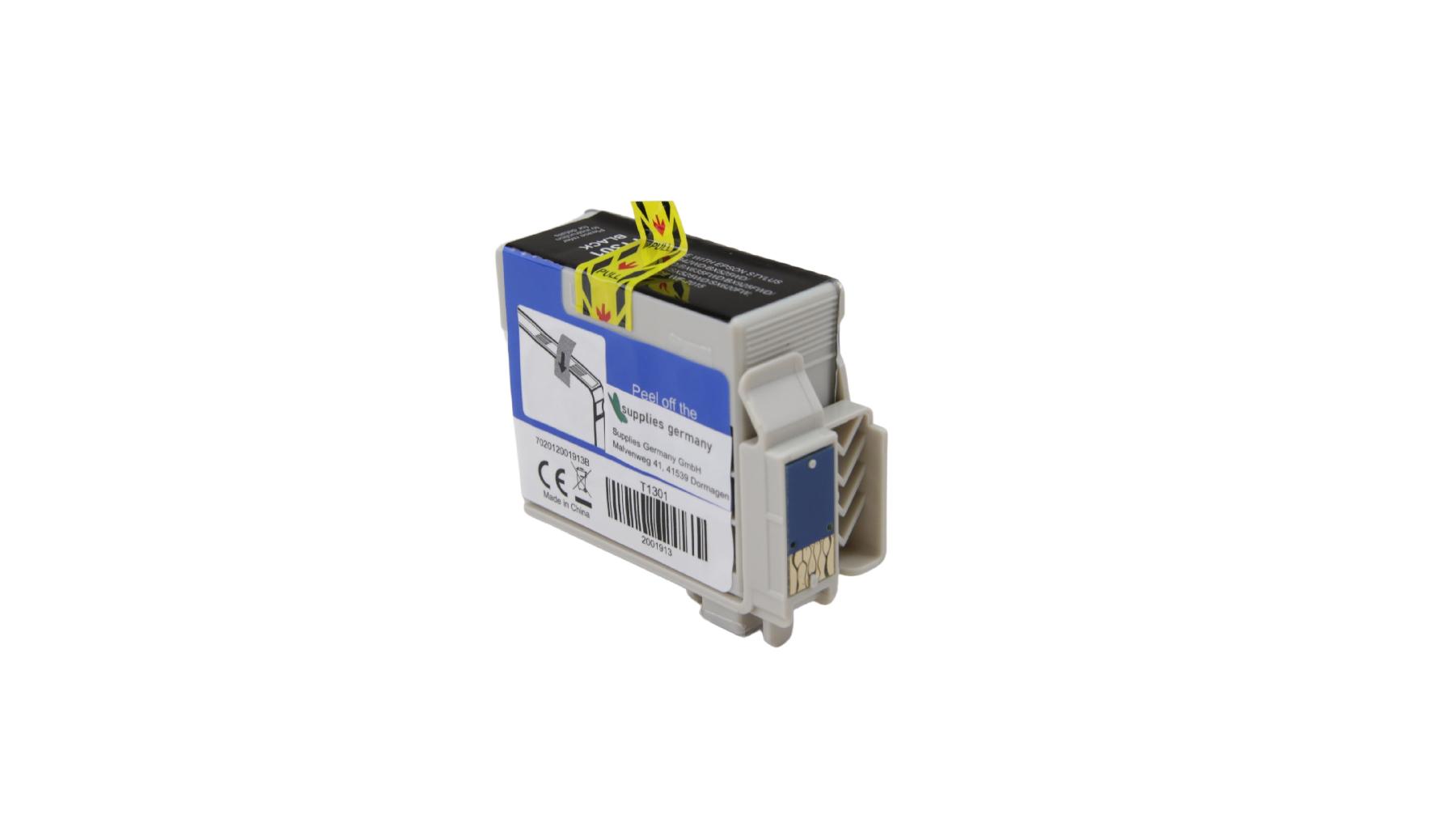 T1301 alternativ Tinte schwarz für Epson / C13T13014010 / 33ml T1301 alternativ Tinte schwarz für Epson / C13T13014010 / 33ml
