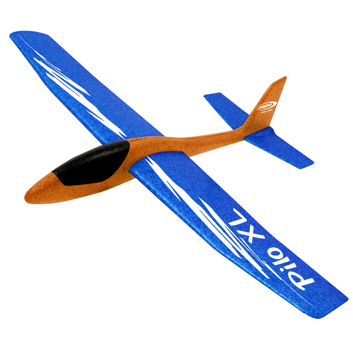Pilo XL Schaumwurfgleiter EPP Tragfläche blau Rumpf orange Pilo XL Schaumwurfgleiter EPP Tragfläche blau Rumpf orange